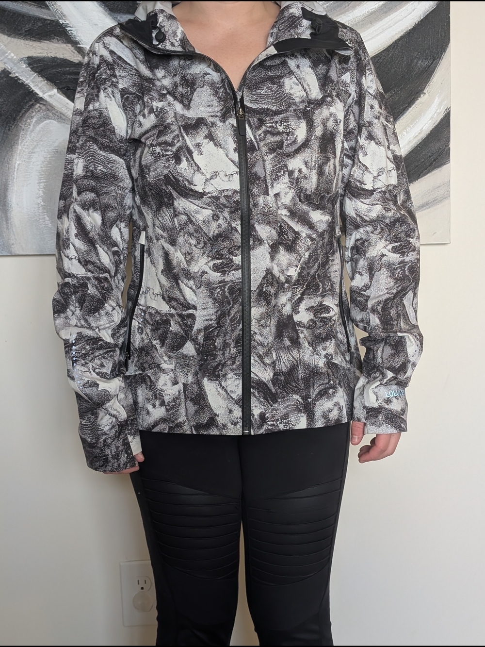 lululemon Break a Trail Jacket in the Take Flight Grey Multi abstract pattern